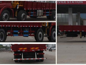 國四歐曼小三軸隨車起重運輸車配10T,12T吊機